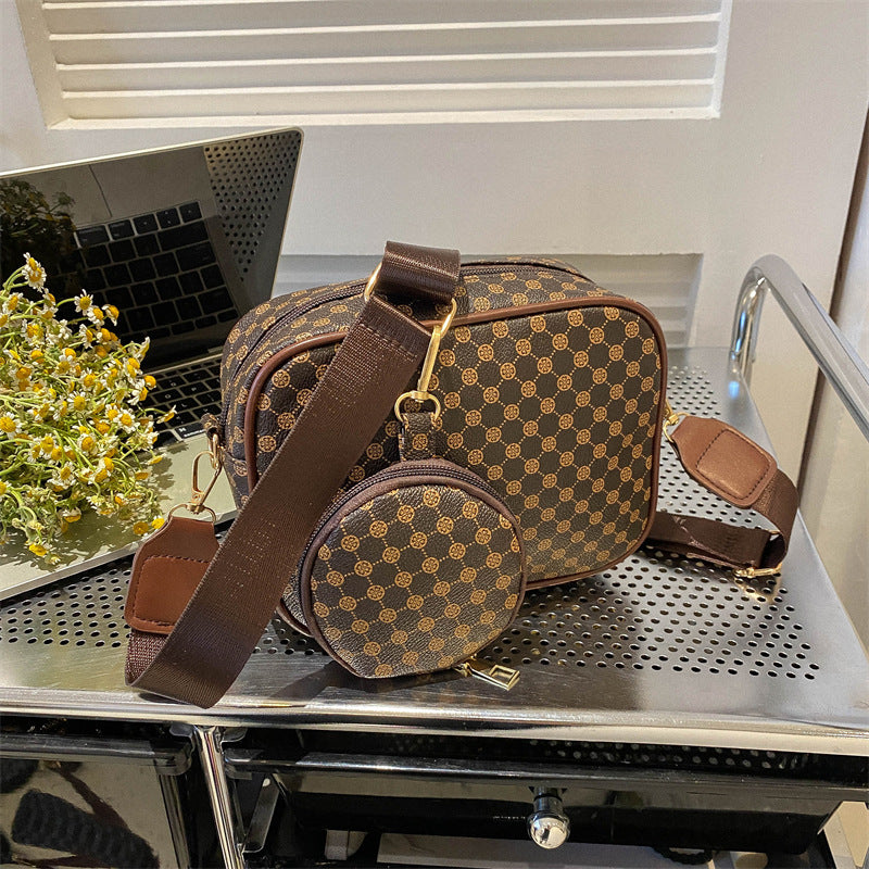 Vintage Pattern Crossbody Bags For Women Shoulder Shell Bag Trend Small Purse And Handbag Luxury Design Female Square Bag Women's Bag