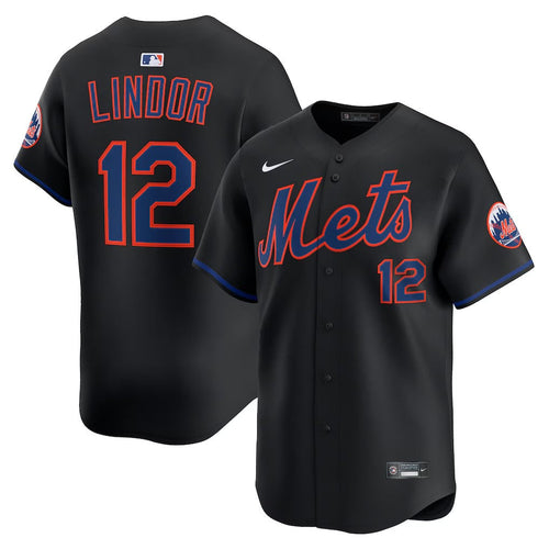 Men's #12 Francisco Lindor New York Mets Baseball Jersey