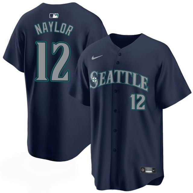 Men's #12 Josh Naylor Seattle Mariners Baseball Jersey