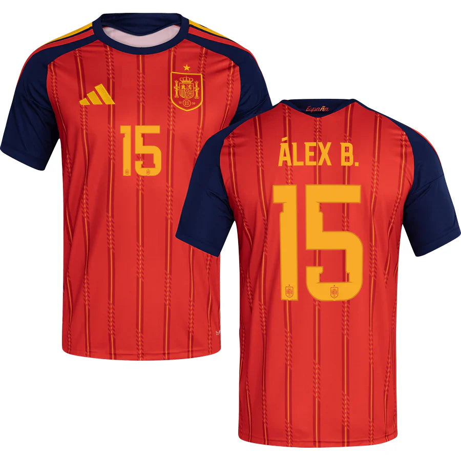Men’s #15 Alex B. 2026 World Cup Spain Jersey