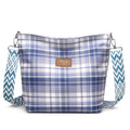 Retro Checkered Contrast Messenger Bag: Large Capacity Urban Shoulder Bag