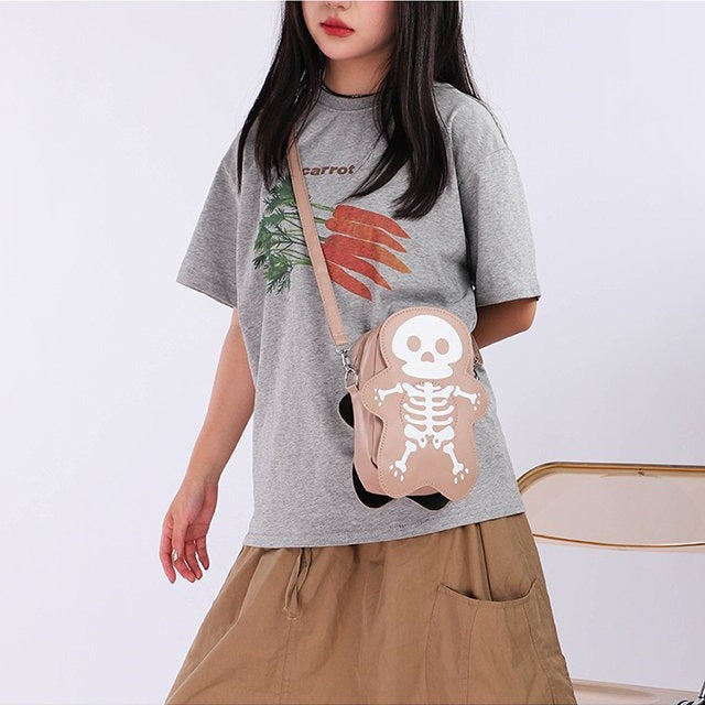 The 3D Gothic Skull Statement Bag: Y2K Streetwear Crossbody Purse