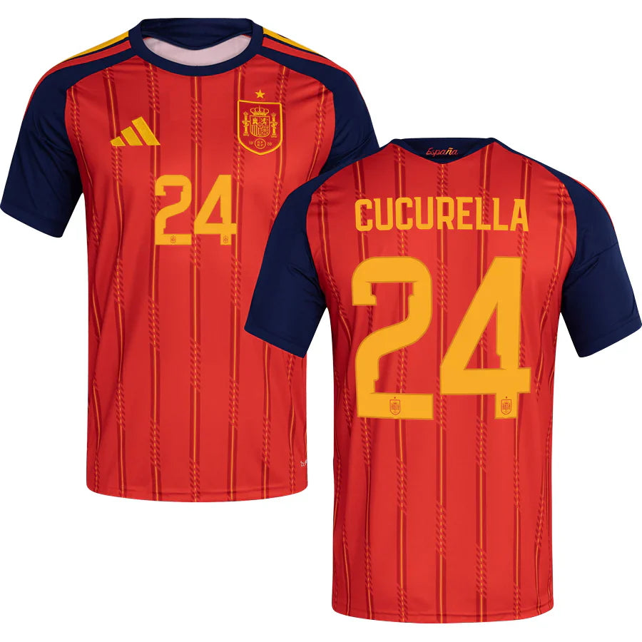 Men’s #24 Cucurella 2026 World Cup Spain Jersey