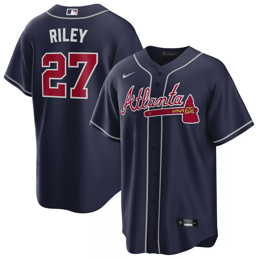 Men's #27 Austin Riley Atlanta Braves Baseball Jersey