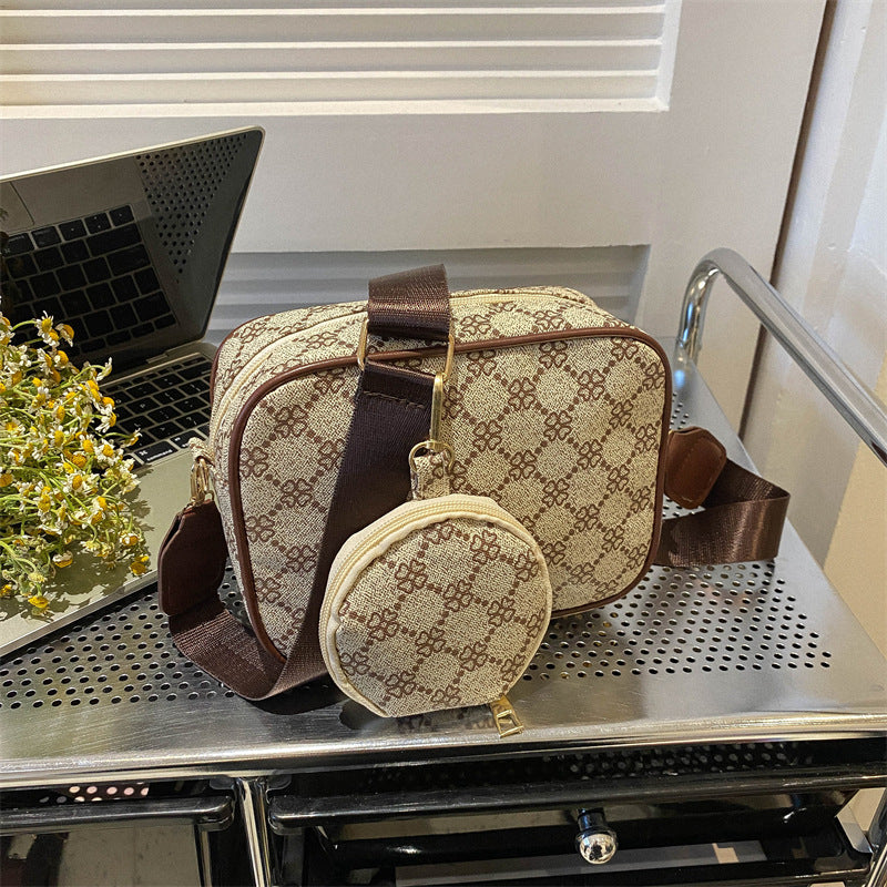 Vintage Pattern Crossbody Bags For Women Shoulder Shell Bag Trend Small Purse And Handbag Luxury Design Female Square Bag Women's Bag