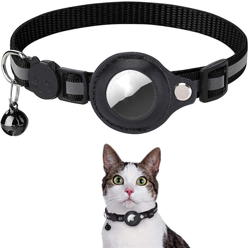 Reflective Pet Collar with Integrated AirTag Holder – Waterproof and High-Visibility Nylon Case for Dogs & Cats