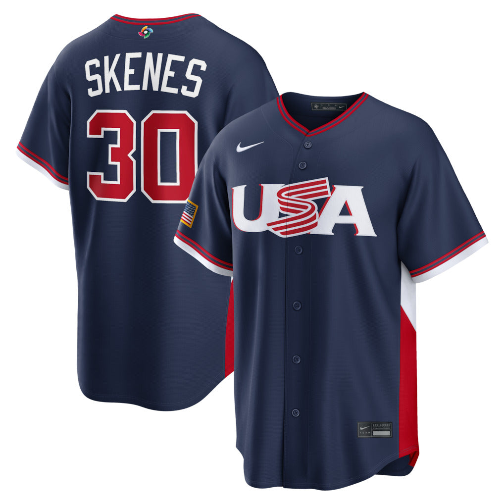 Men's #30 Paul Skenes USA 2026 World Baseball Classic Baseball Jersey
