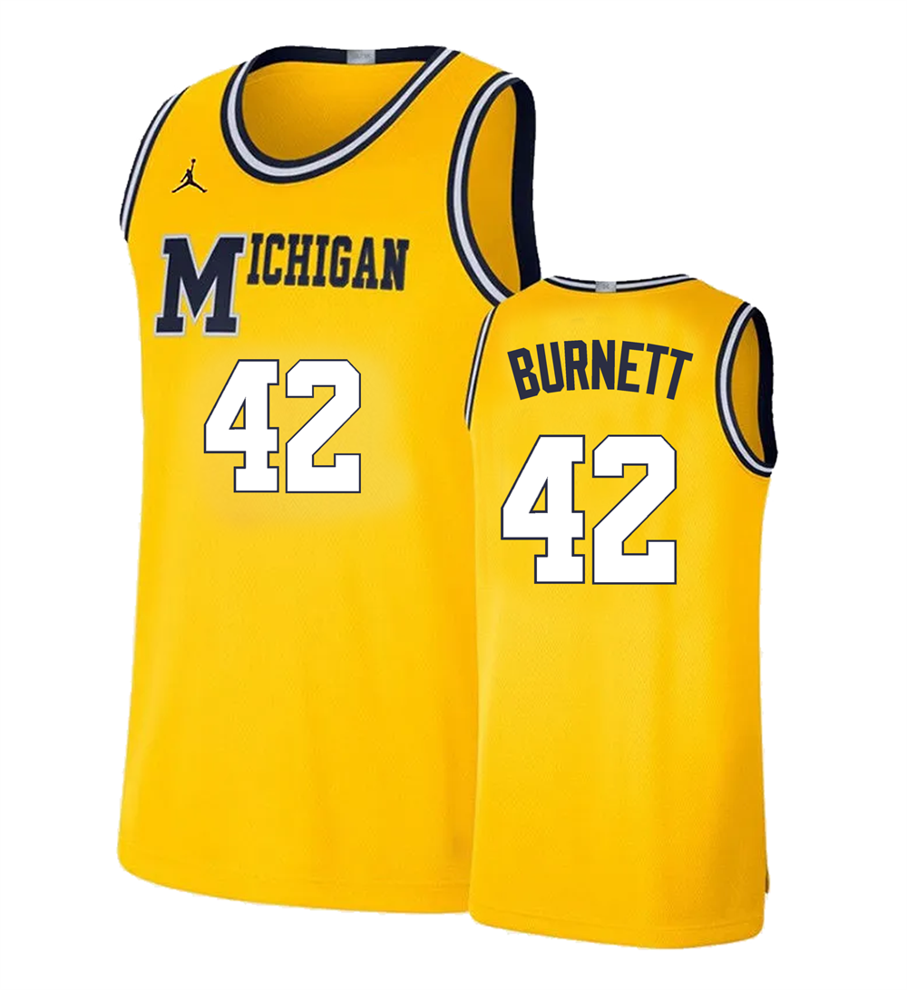 Men's #42 Will Tschetter Michigan Wolverines College Basketball Jersey