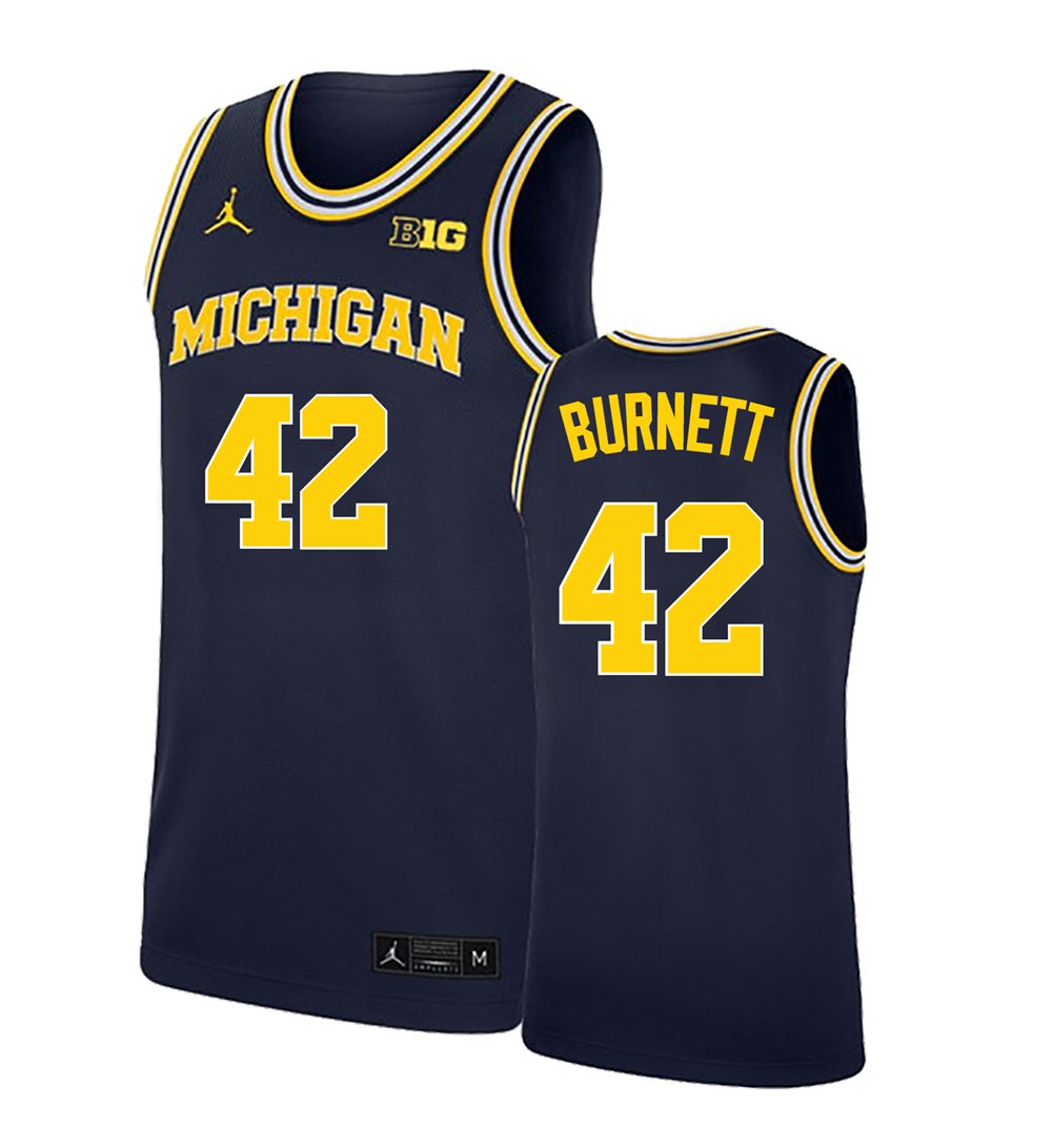 Men's #42 Will Tschetter Michigan Wolverines College Basketball Jersey