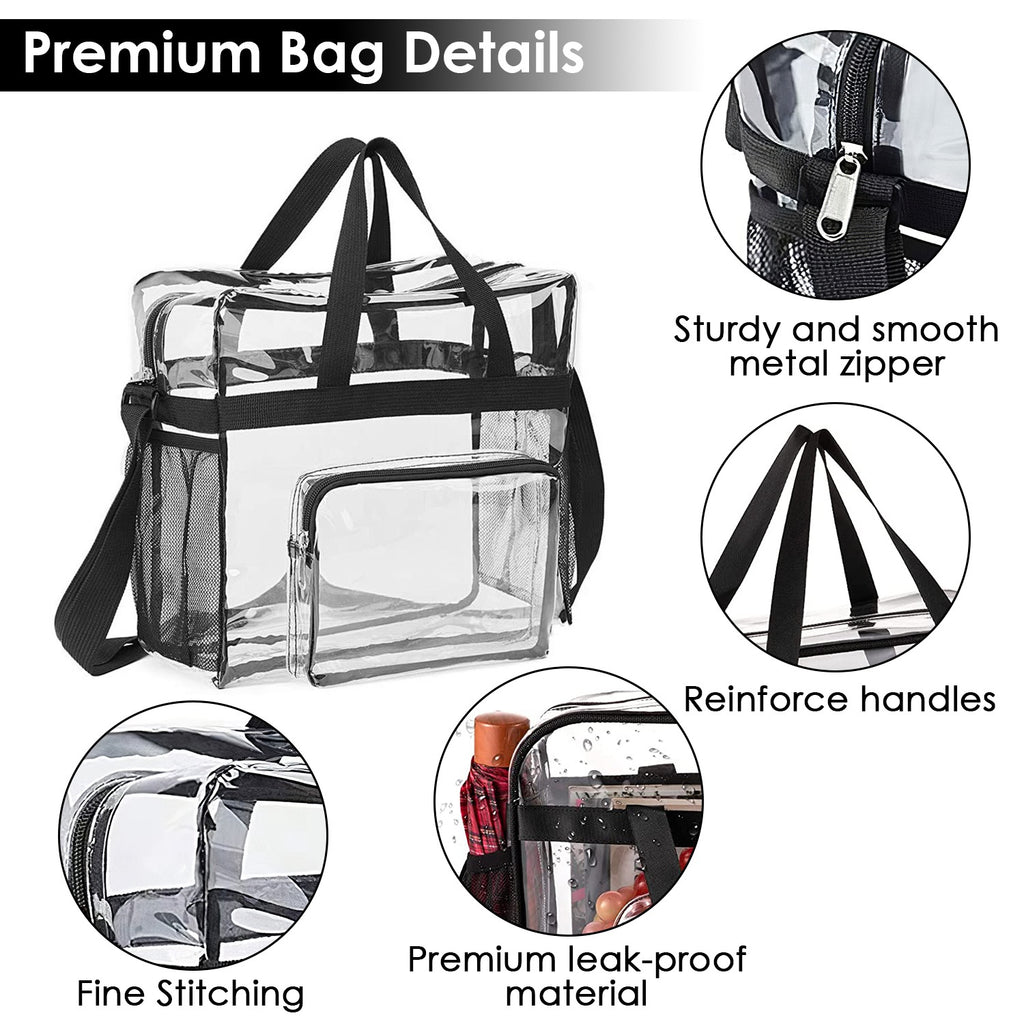 Clear Crossbody Bag Stadium Approved Clear Transparent Shoulder Bag  With 11LBS Load