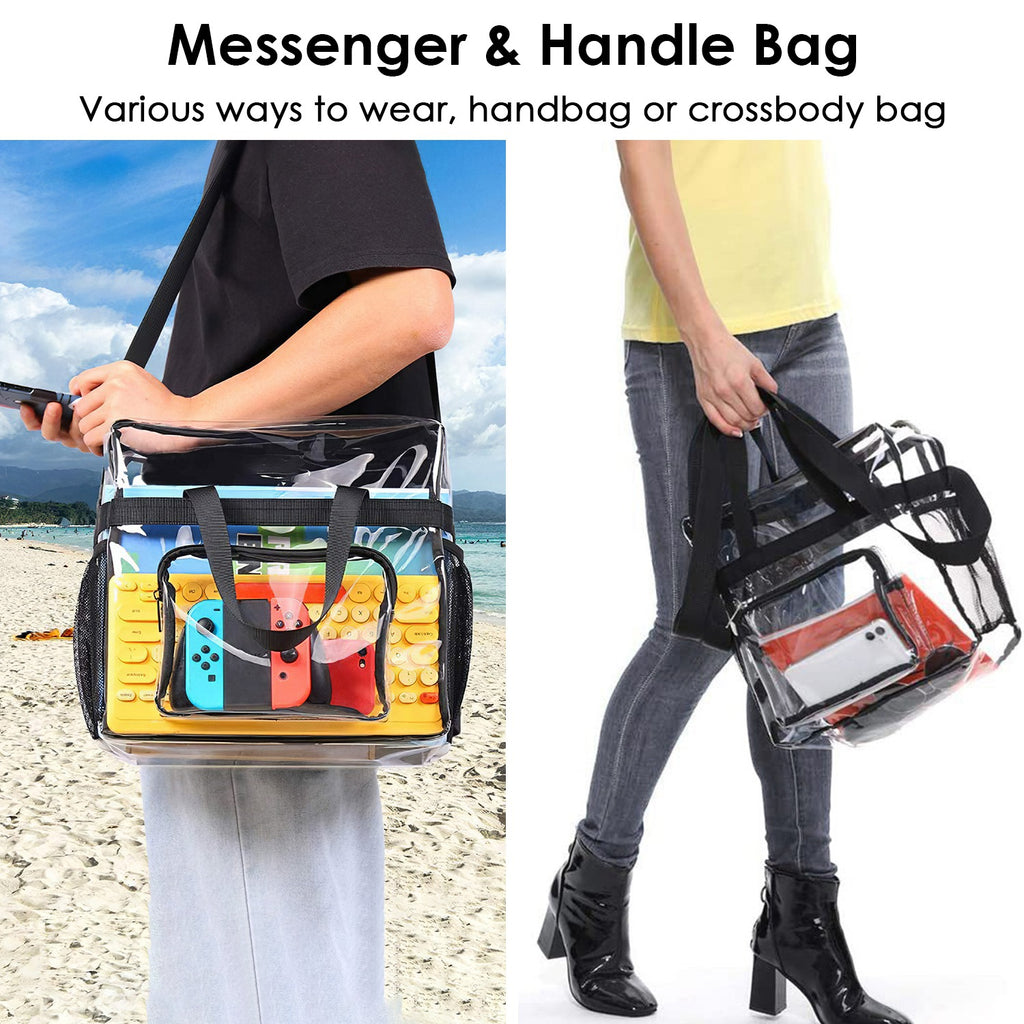Clear Crossbody Bag Stadium Approved Clear Transparent Shoulder Bag  With 11LBS Load