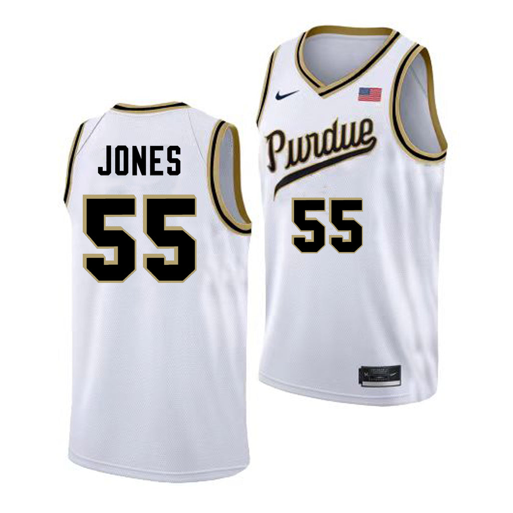 Men's #55 Lance Jones Purdue Boilermakers College Basketball Jersey