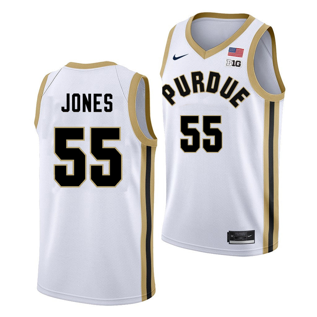Men's #55 Lance Jones Purdue Boilermakers College Basketball Jersey