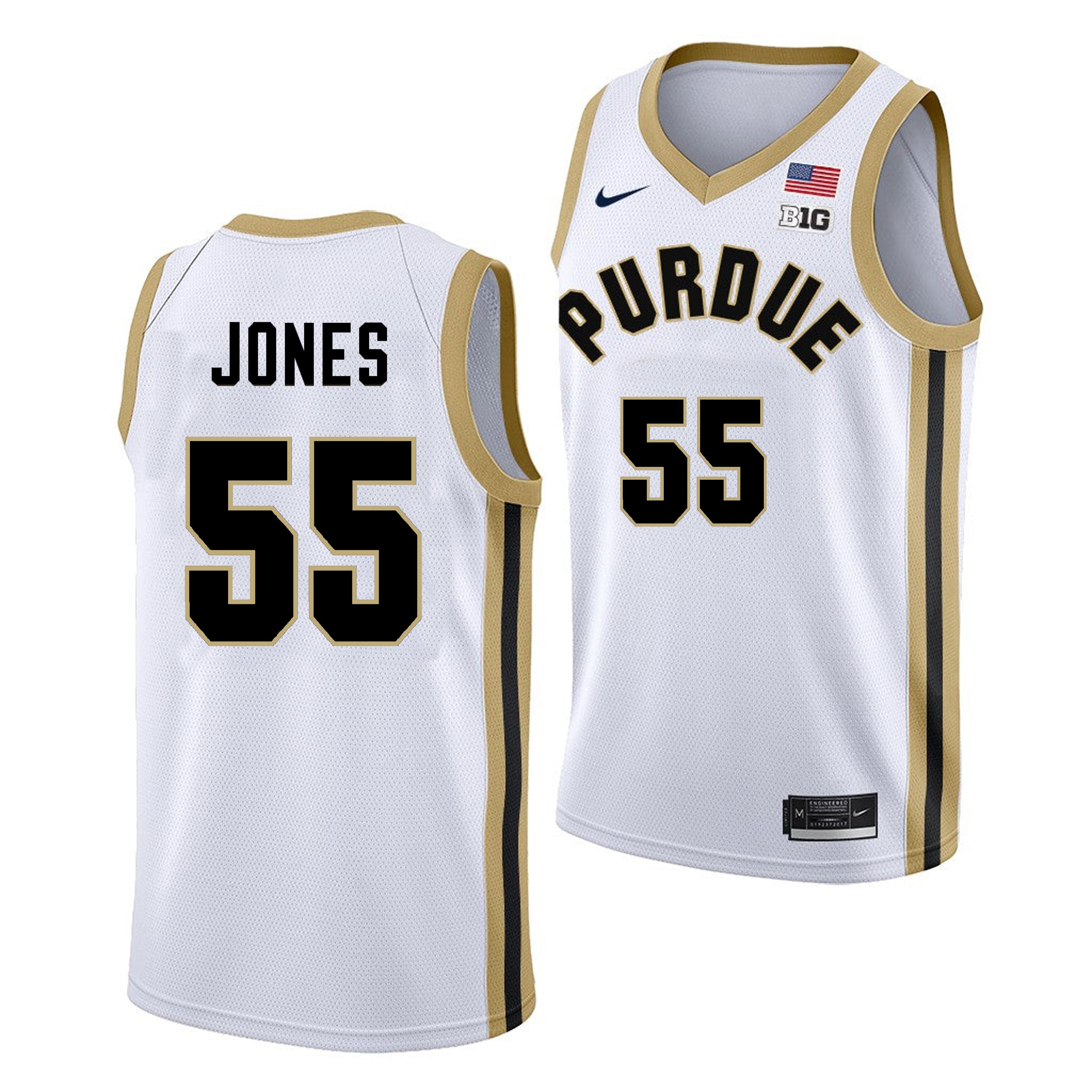 Men's #55 Lance Jones Purdue Boilermakers College Basketball Jersey