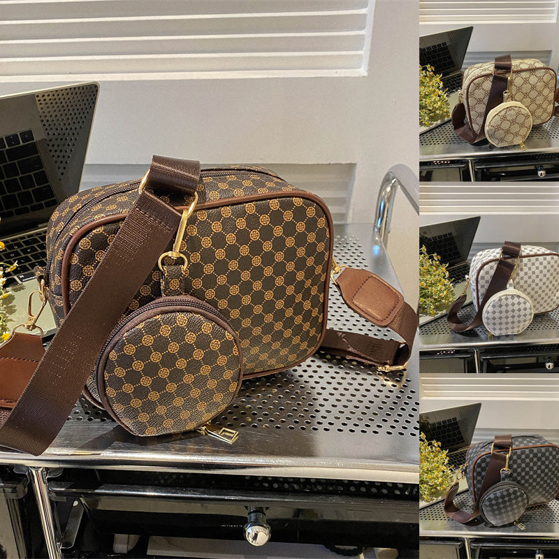 Vintage Pattern Crossbody Bags For Women Shoulder Shell Bag Trend Small Purse And Handbag Luxury Design Female Square Bag Women's Bag