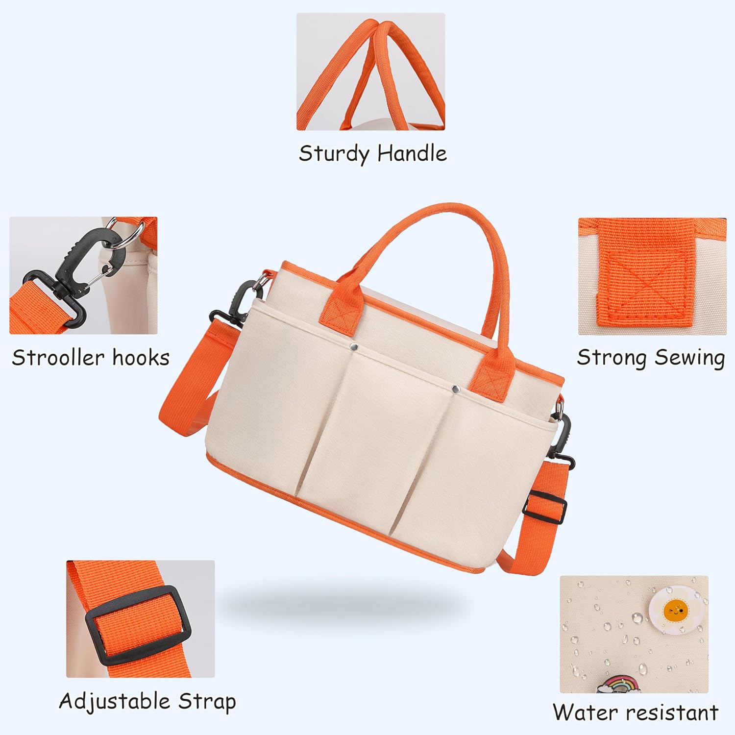 Diaper Bag Tote-Diaper Baby Bags,Waterproof Large Mommy Bag Maternity Bag For Hospital And Weekend Travel