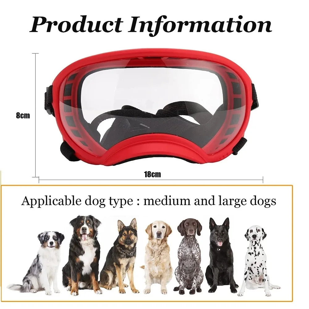 Ultimate Tactical Dog Goggles – UV Protection, Windproof & Dustproof Sports Sunglasses for Medium to Large Dogs