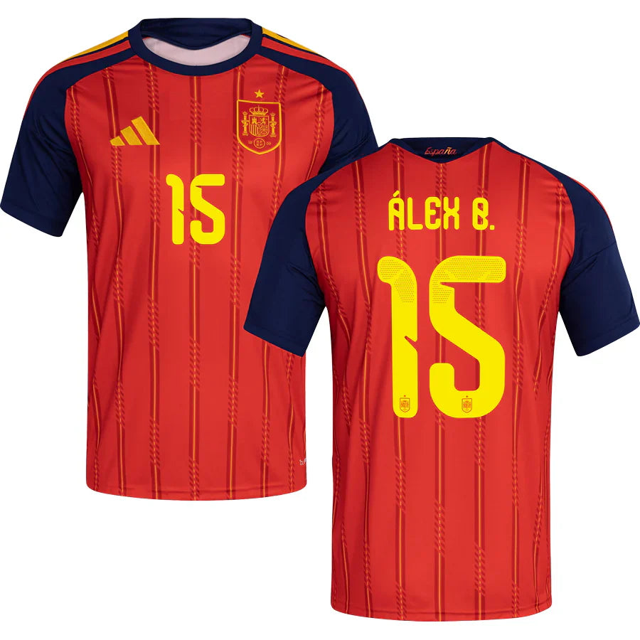 Men’s #15 Alex B. 2026 World Cup Spain Jersey