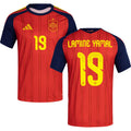 Men’s #19 Lamine Yamal 2026 World Cup Spain Jersey