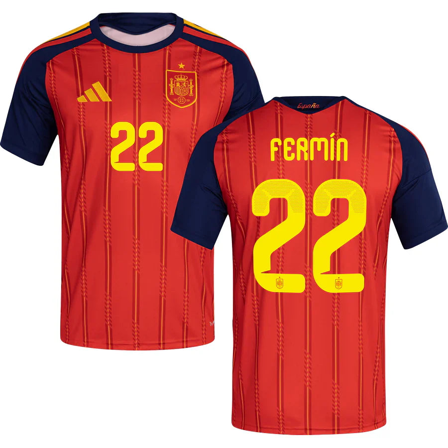 Men’s #22 Fermin 2026 World Cup Spain Jersey