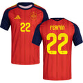 Men’s #22 Fermin 2026 World Cup Spain Jersey