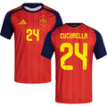 Men’s #24 Cucurella 2026 World Cup Spain Jersey