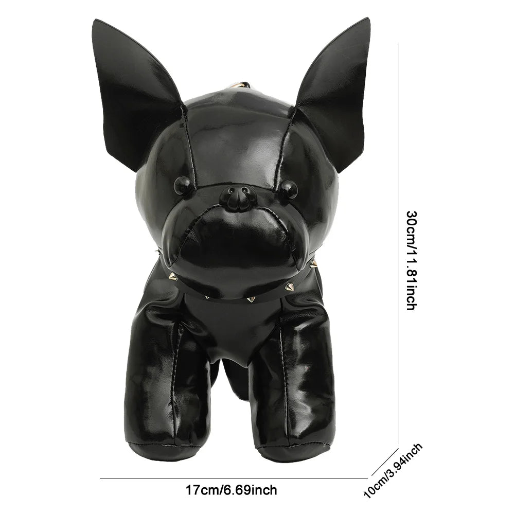 The Bulldog Statement Crossbody: 3D Animal-Shaped Premium PU Leather Messenger Bag