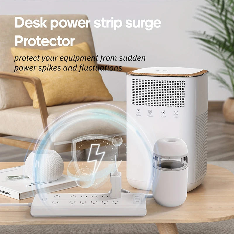 16-in-1 Heavy-Duty Power Strip: 12 AC Outlets & 4 USB Ports (2 USB-C) with Surge Protection