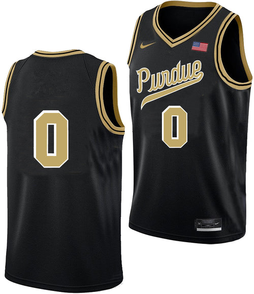 Men's #0 C.J. Cox Purdue Boilermakers College Basketball Jersey
