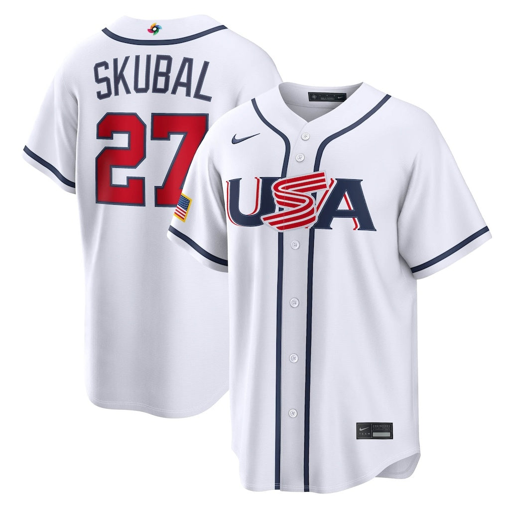 Men's #27 Tarik Skubal USA 2026 World Baseball Classic Baseball Jersey