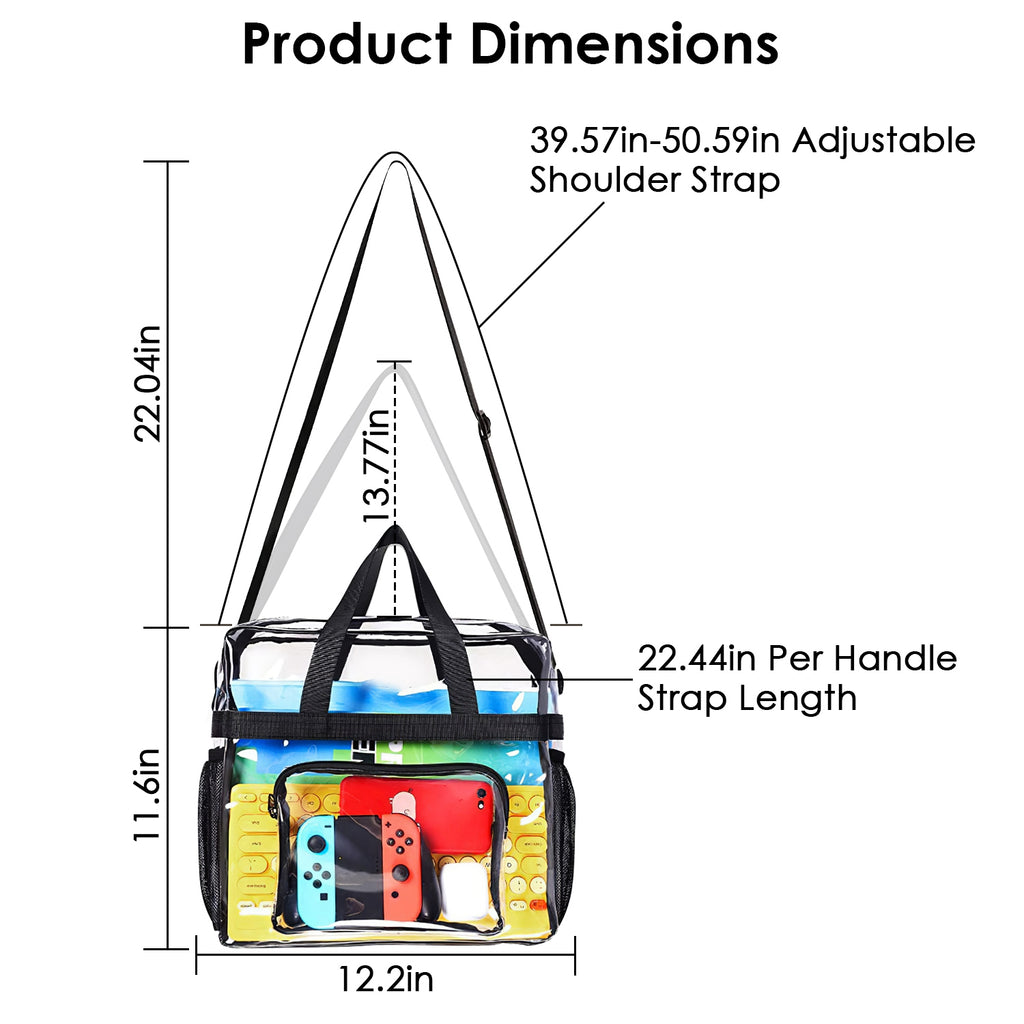 Clear Crossbody Bag Stadium Approved Clear Transparent Shoulder Bag  With 11LBS Load