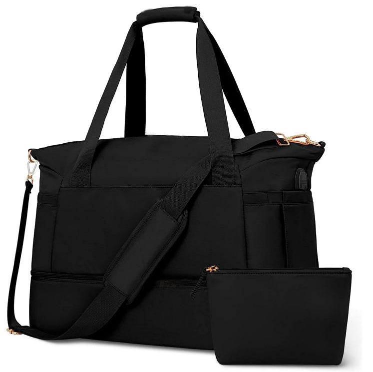 Travel Duffel Bag For Sports: Gym, For Girls - Waterproof Overnight Luggage Bag With Trolley Sleeve