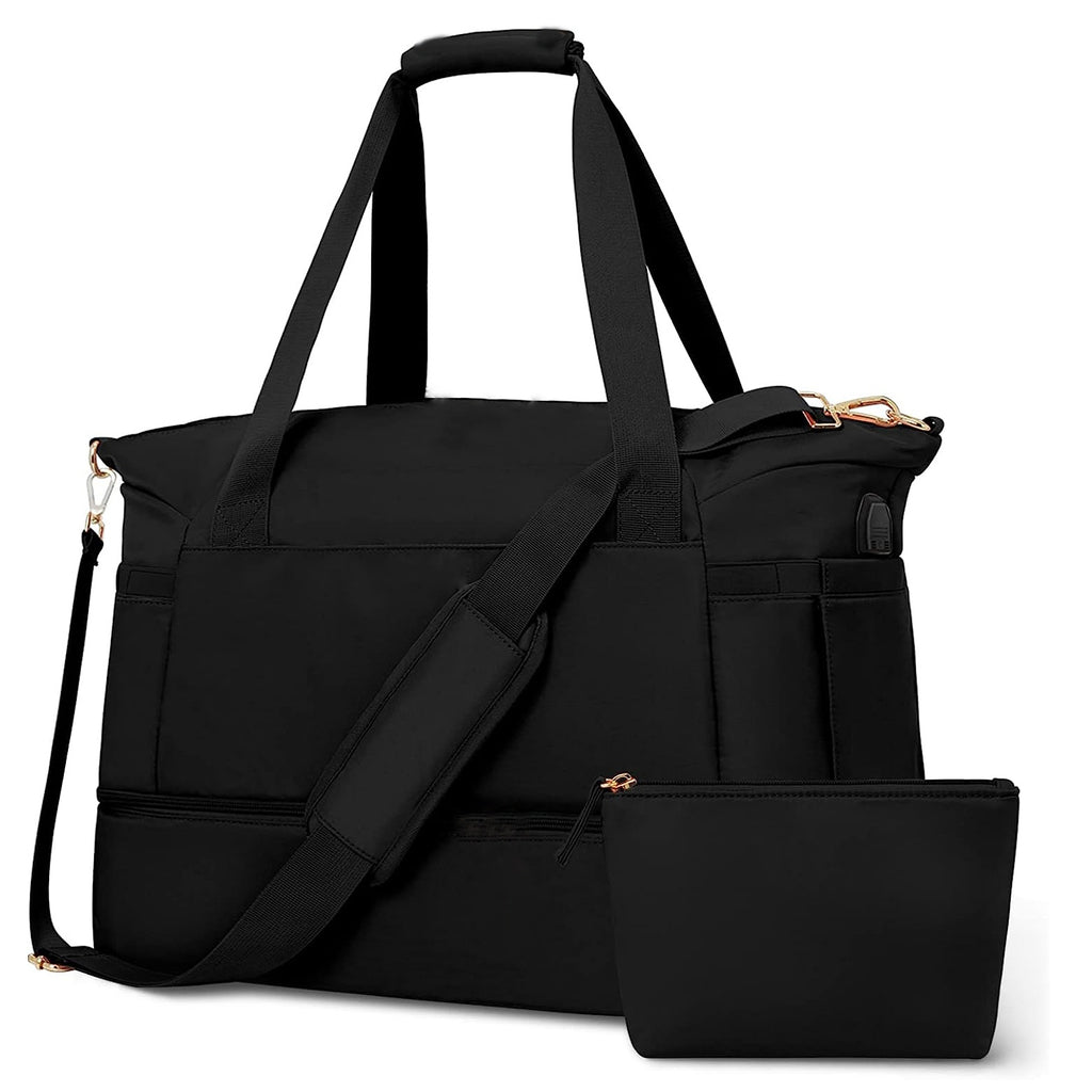 Travel Duffel Bag For Sports: Gym, For Girls - Waterproof Overnight Luggage Bag With Trolley Sleeve