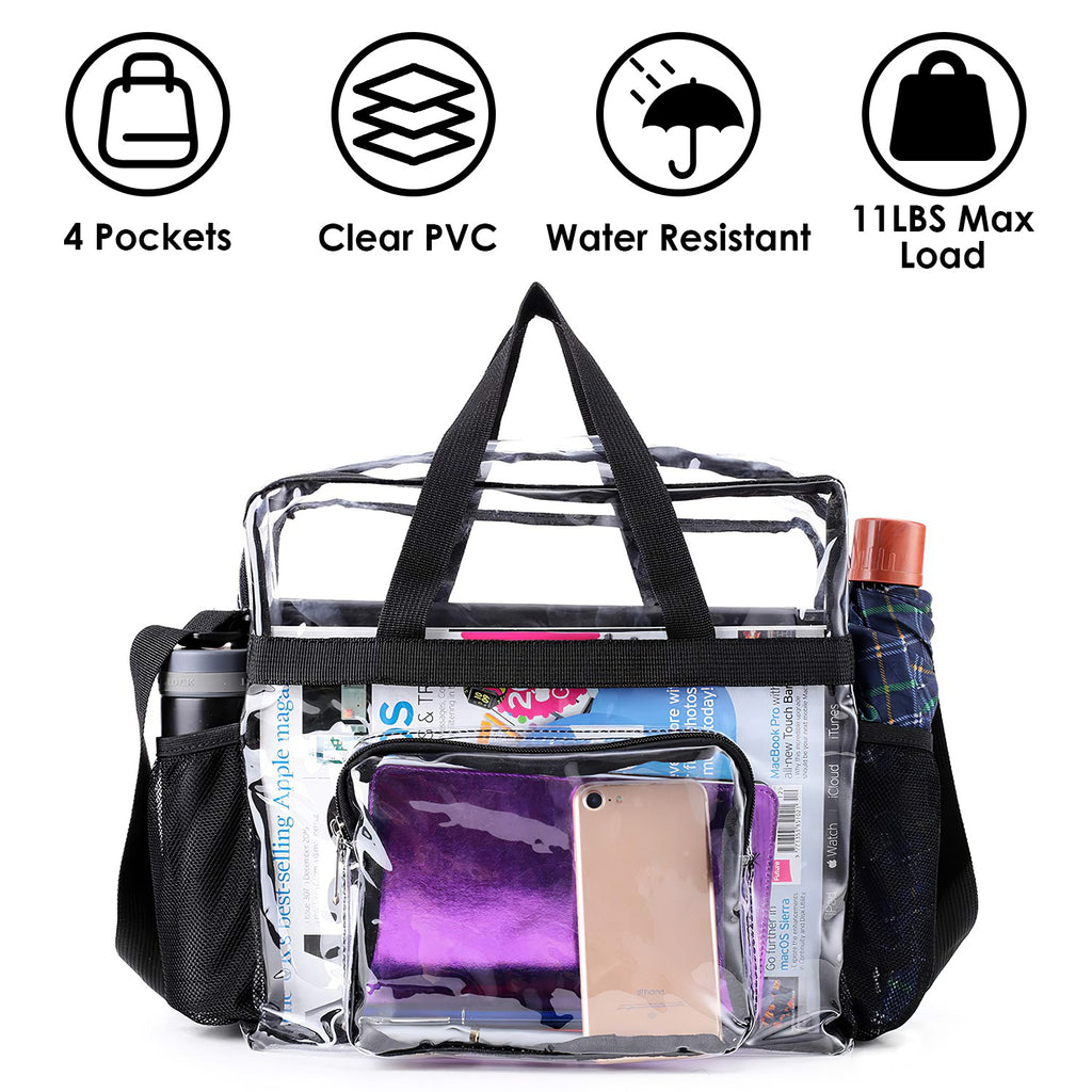 Clear Crossbody Bag Stadium Approved Clear Transparent Shoulder Bag  With 11LBS Load