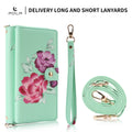 Elegant 13-Card Slot Crossbody Wallet Case – Magnetic Detachable Purse with Mirror for iPhone 17 Pro Max